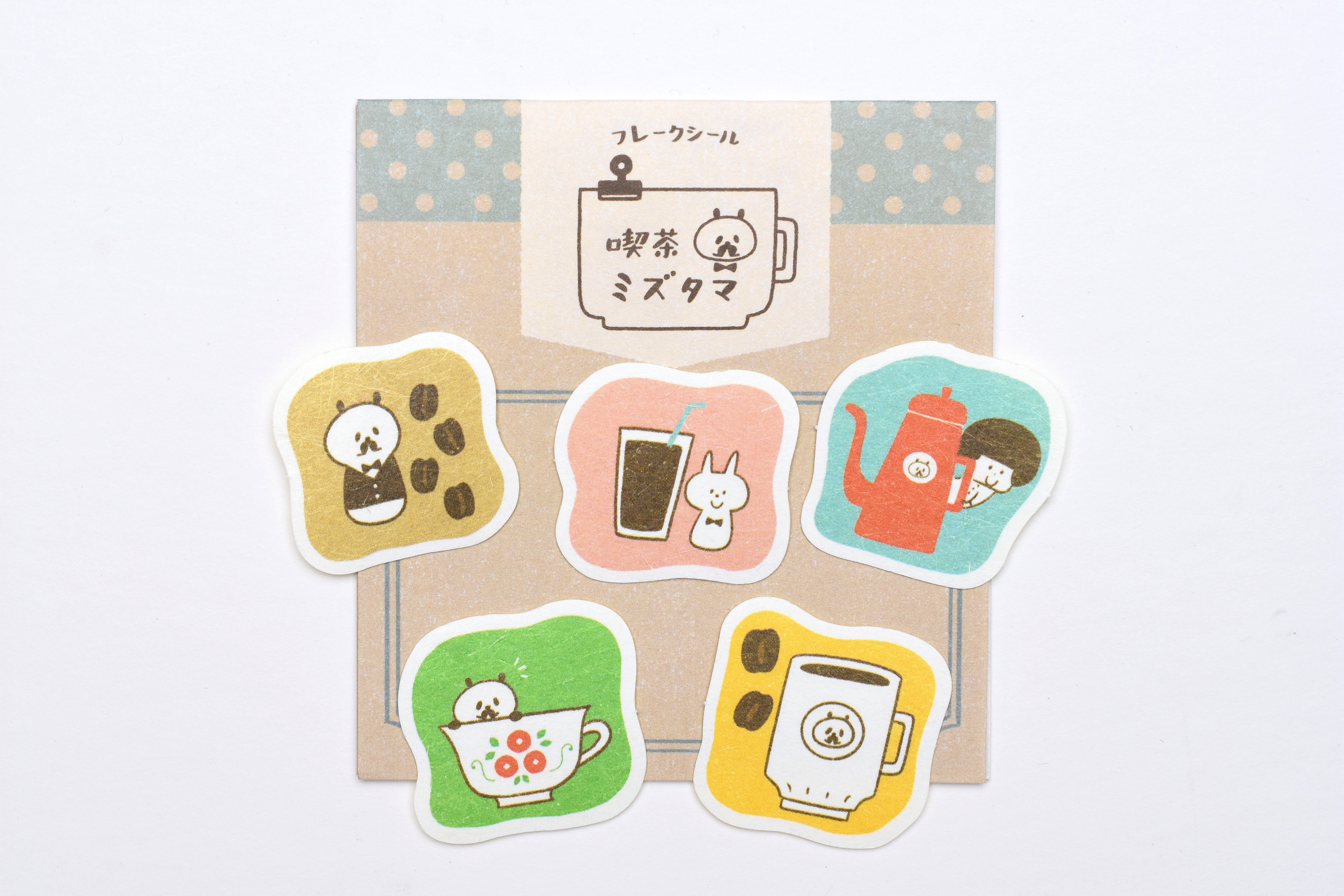 Papier Platz x Mizutama Cafe Series Flake Sticker - Fun Cafe Shapes