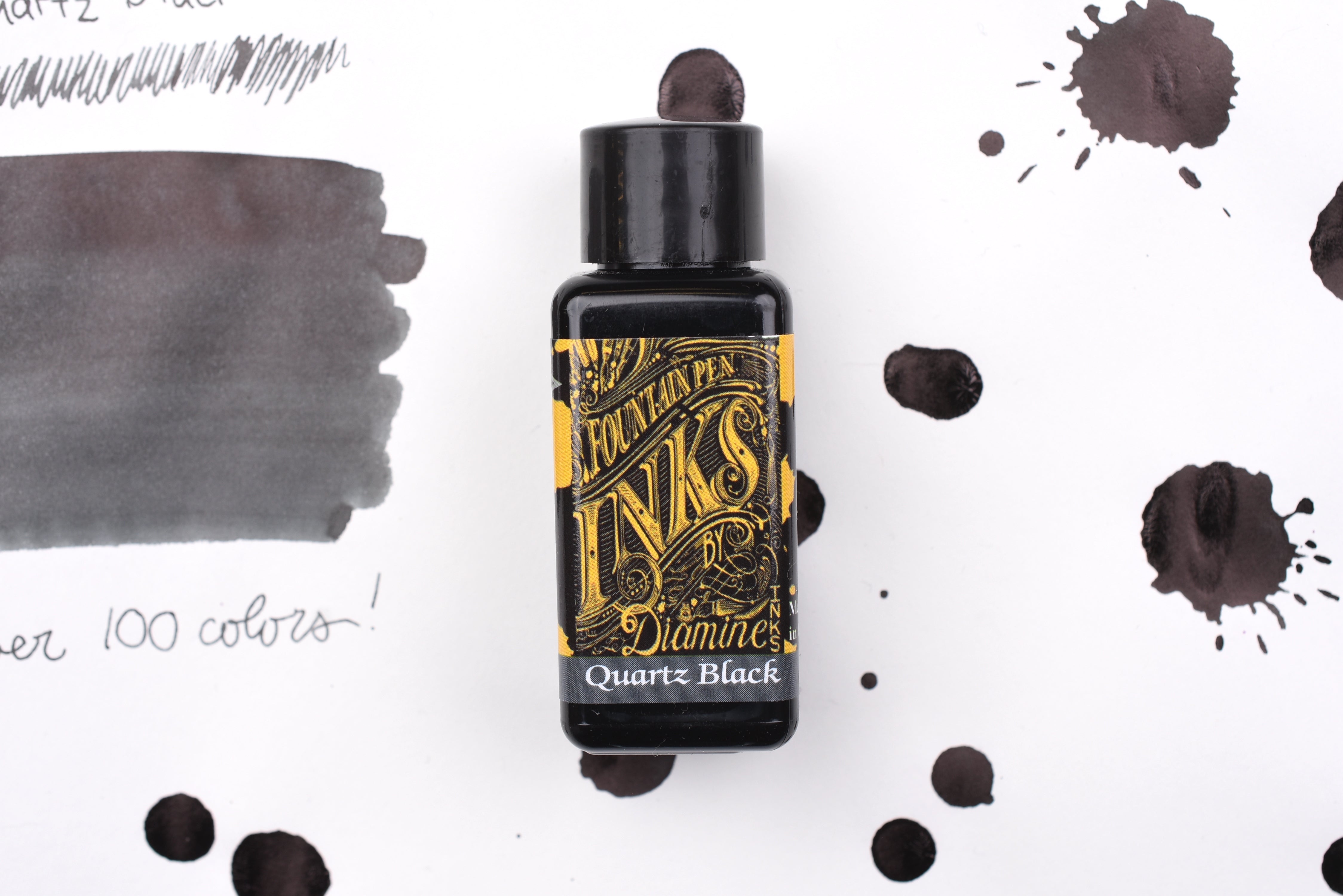 Diamine Fountain Pen Ink - Quartz Black - 30mL