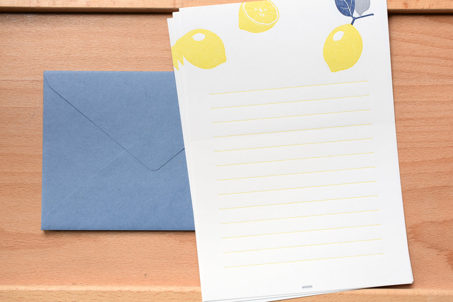 Letterpress Letter Set - Lemon