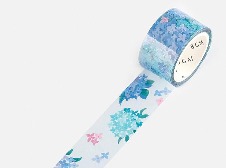 BGM Clear Tape - Flower Blue