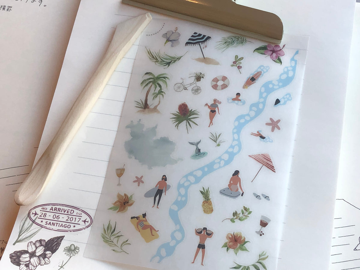 MU Print-On Stickers - Beach Time - #76