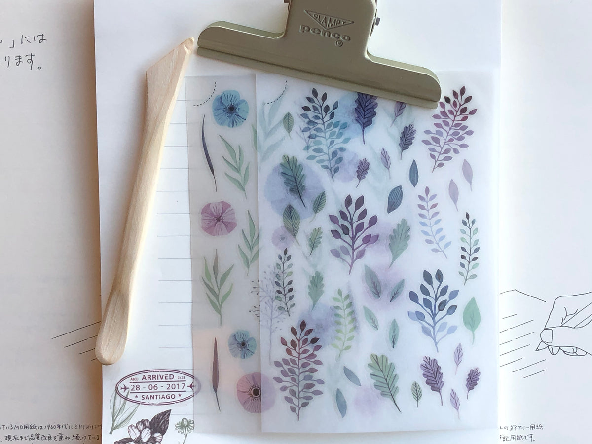 MU Print-On Stickers - Violet Florals - #14