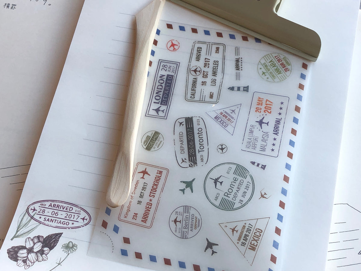 MU Print-On Stickers - Passport Stamps - #17