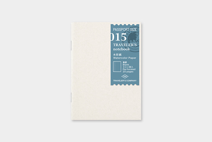 TRAVELER'S Passport Size Refill - Watercolor Paper - 015